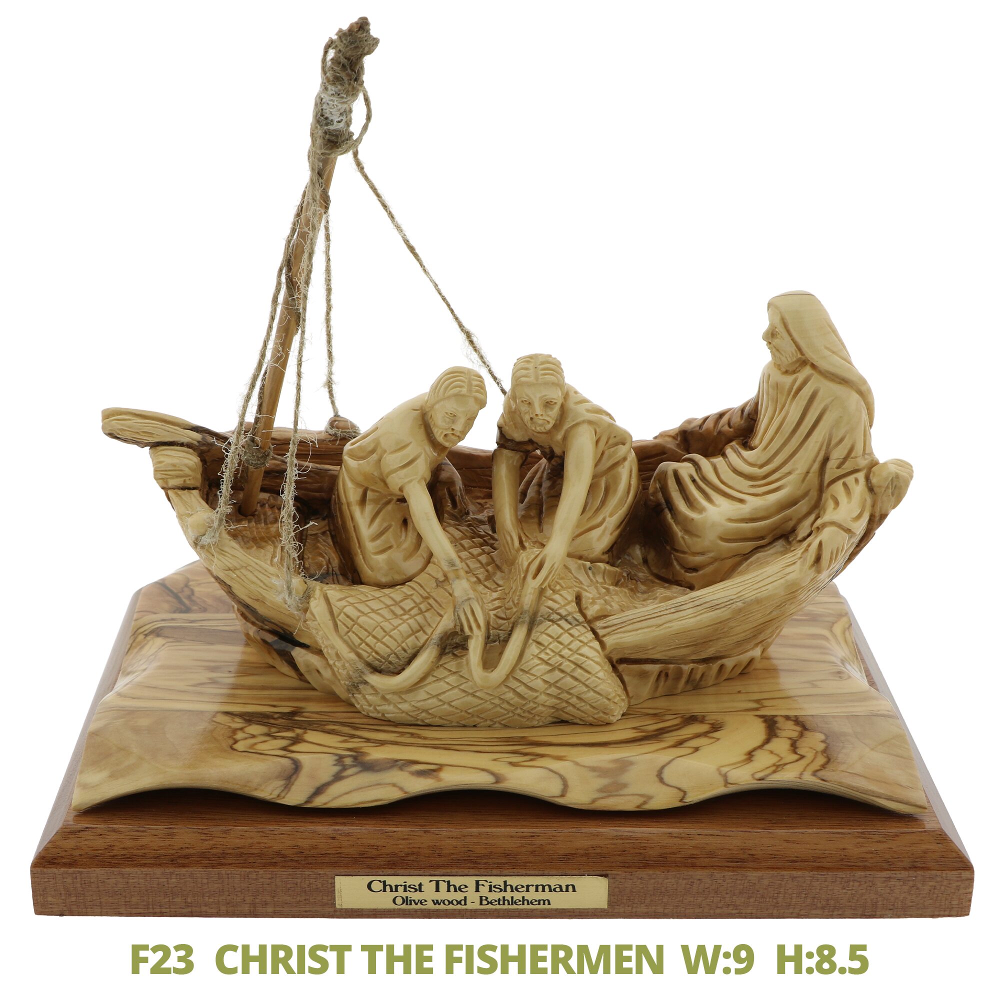 Christ the Fishermen Olive Wood Statue – Hand Carved from Bethlehem